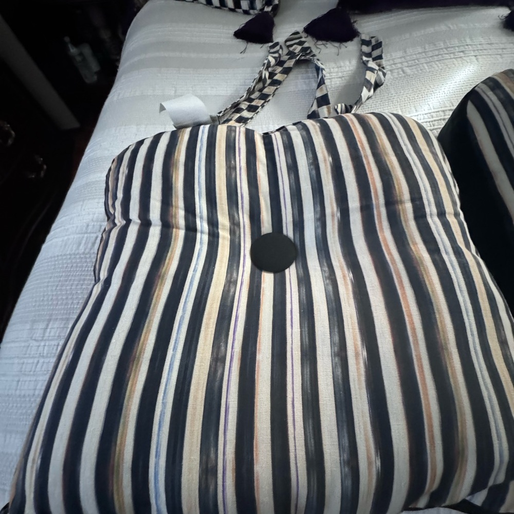 Mackenzie Childs chair cushion - Picture 7 of 8